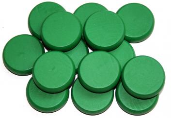 14 Crokinole Discs "Grün" 