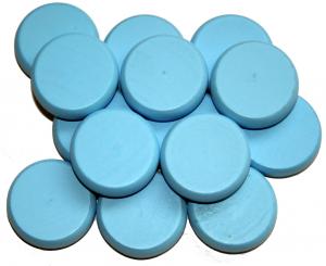 14 Crokinole Discs "hellblau" 