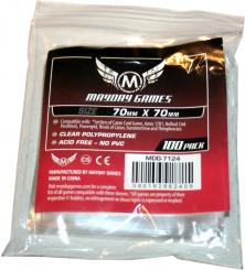 100 Kartenhüllen / Sleeves 70 x 70 mm 