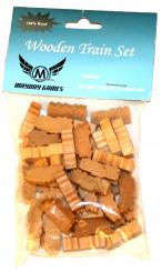 50 Zug Spielsteine in natur 