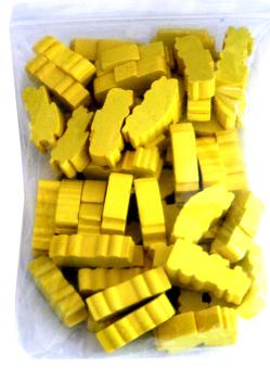 50 Zug Spielsteine in Gelb 