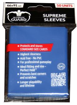 50 Ultimate Guard Supreme Kartenhüllen / Sleeves (BLAU) 66x91 